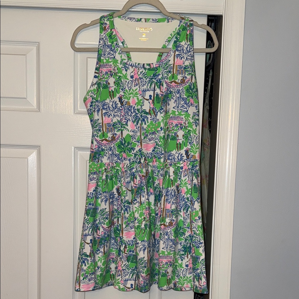 Lilly Pulitzer Green and Pink Athletic Dress